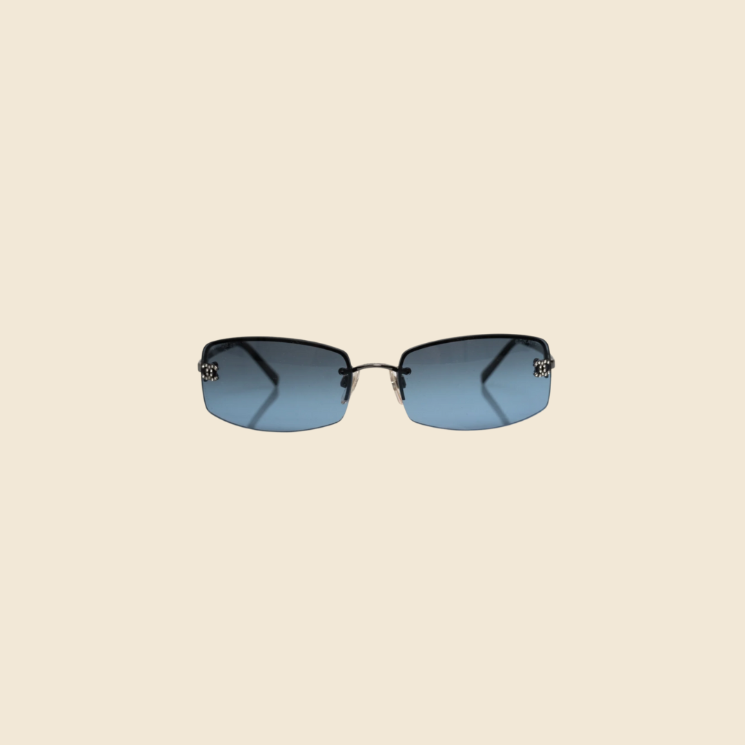 Chanel sunglasses top blue lens
