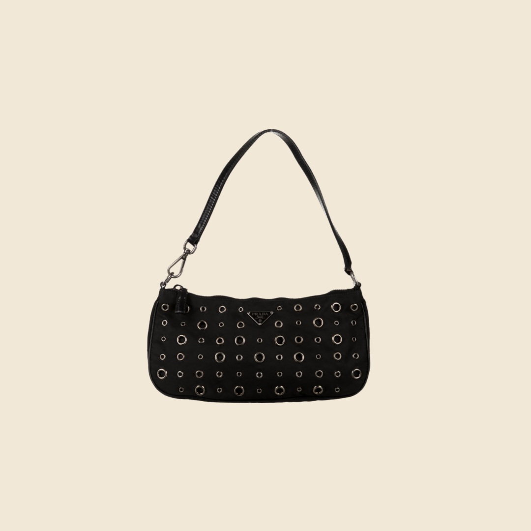 Prada grommet bag discount