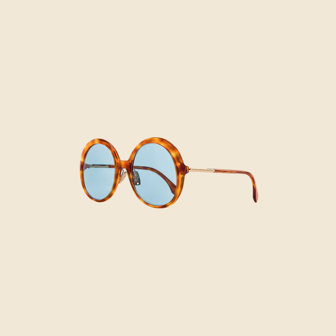 FENDI PROMENEYE OVERSIZED ROUND SUNGLASSES