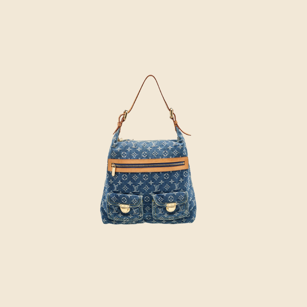 LOUIS VUITTON LIMITED EDITION MONOGRAM DENIM PLEATY RAYE BAG – RDB