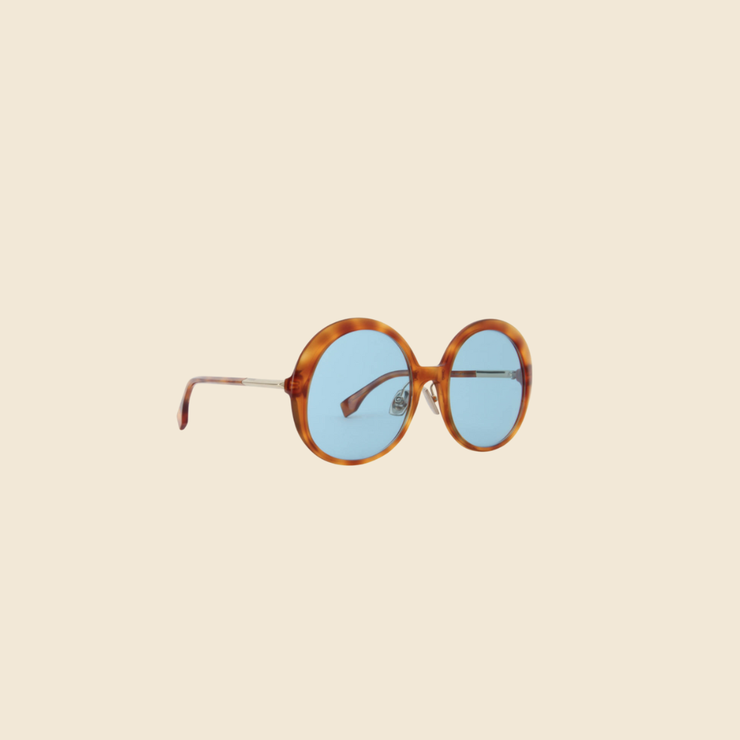 FENDI PROMENEYE OVERSIZED ROUND SUNGLASSES