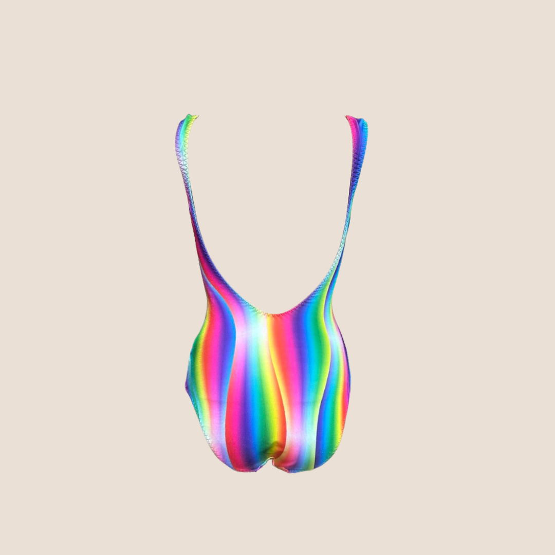 CHRISTIAN DIOR SS 2005 RAINBOW LOGO SWIMSUIIT