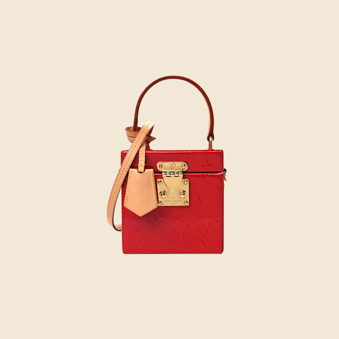 LOUIS VUITTON RED VERNIS BLEECKER BOX BAG