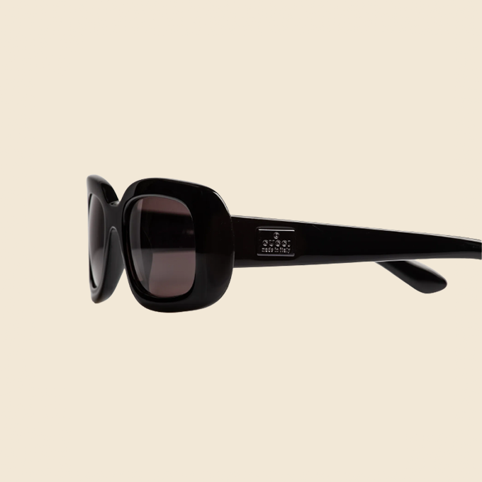 GUCCI 1990s MATTE BROWN SUNGLASSES