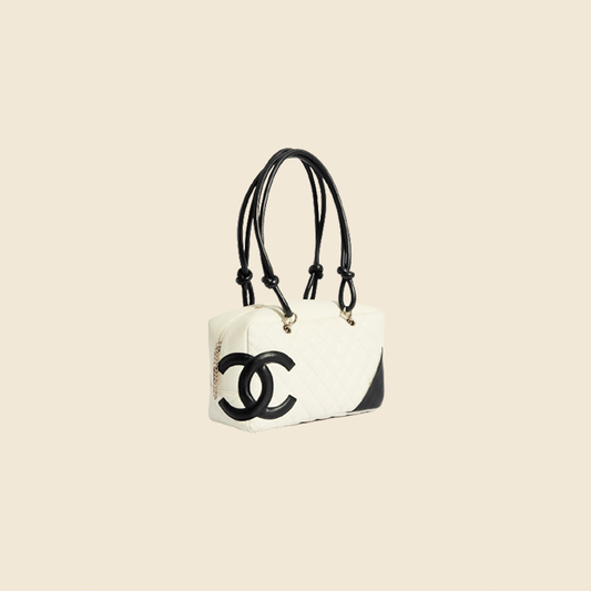 CHANEL 2005 WHITE QUILTED CAMBON BOWLER BAG