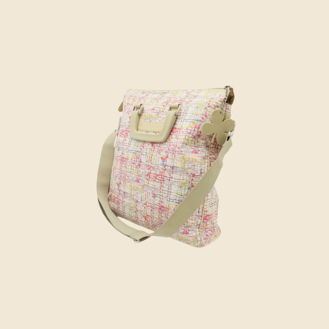 CHANEL MULTICOLOR CANVAS CLOVER TOTE BAG