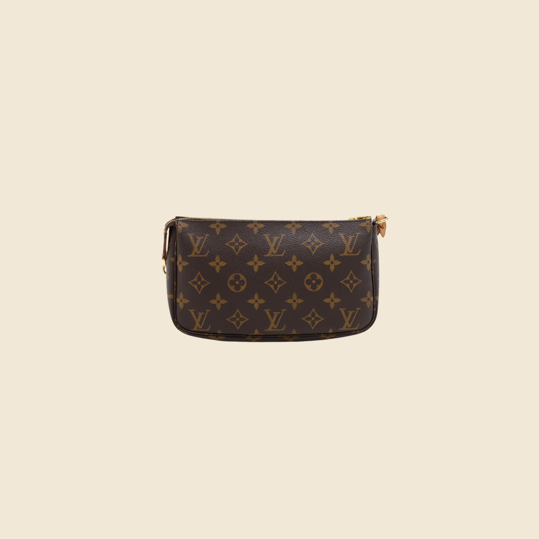 LOUIS VUITTON BROWN MONOGRAM POCHETTE ACCESSOIRES
