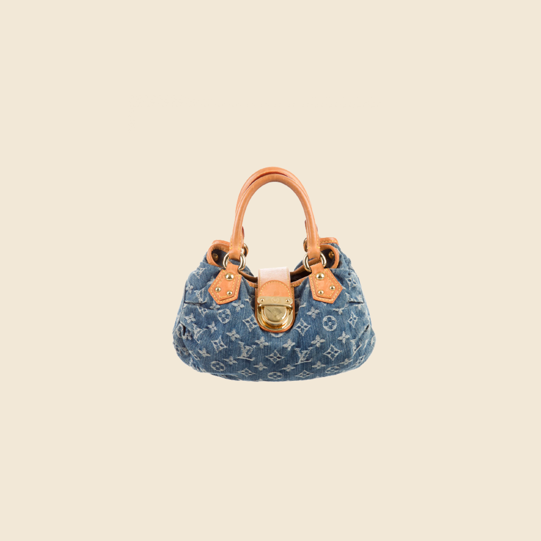 Louis Vuitton Mini Pleaty Monogram Denim Handbag