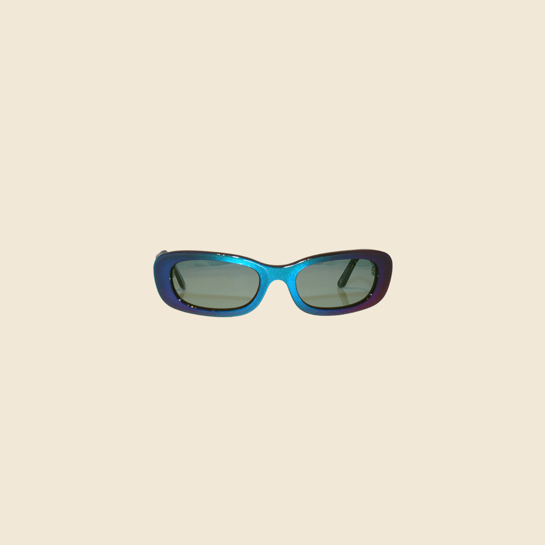 CHANEL 90s PURPLE RECTANGLE SUNGLASSES
