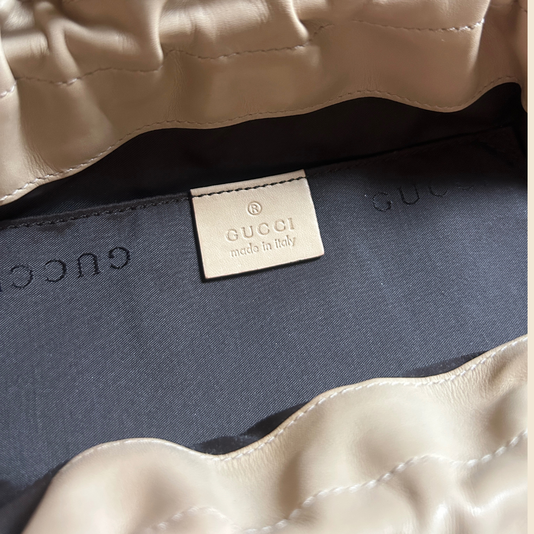 GUCCI BY TOM FORD 2003 TAN FLORAL PRINT BAMBOO TOP HANDLE BAG