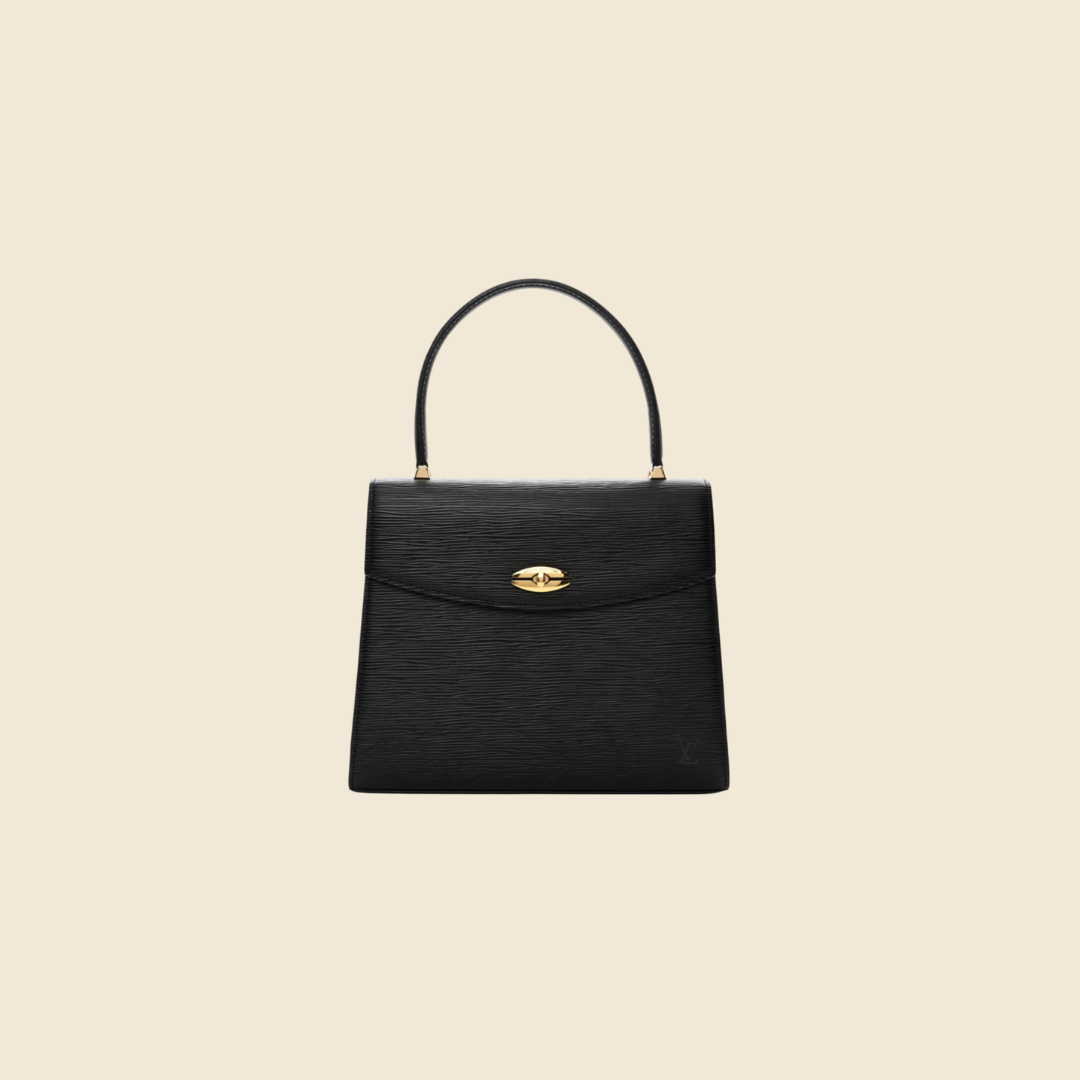 LOUIS VUITTON 2001 BLACK EPI MALESHERBES BAG RDB