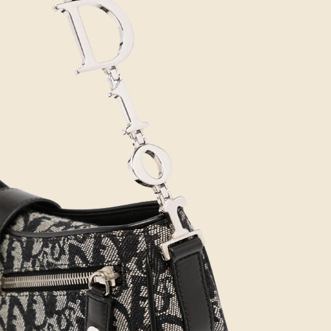 CHRISTIAN DIOR BLUE D RING SHOULDER BAG