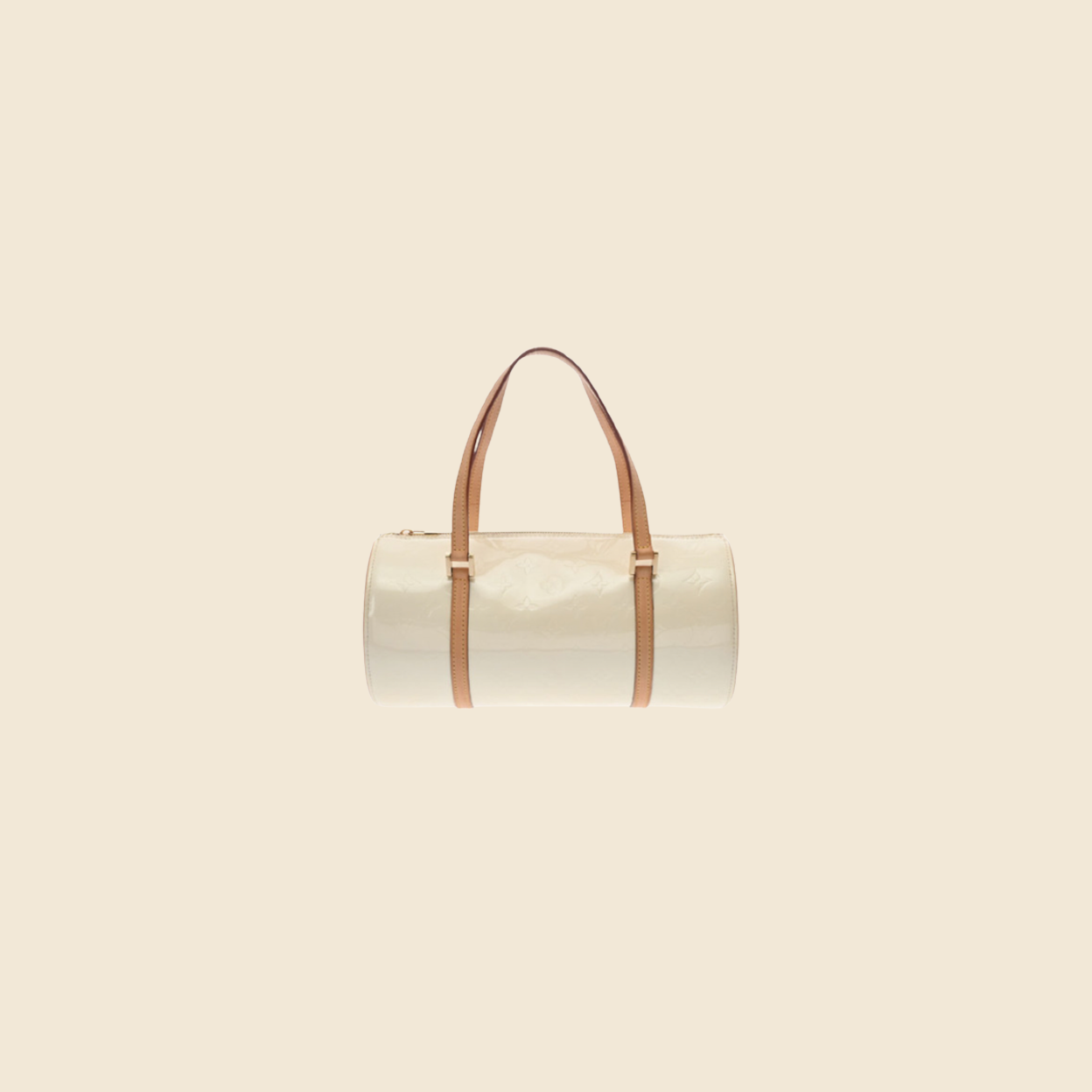 LOUIS VUITTON CREAM MONOGRAM VERNIS PAPILLON BAG