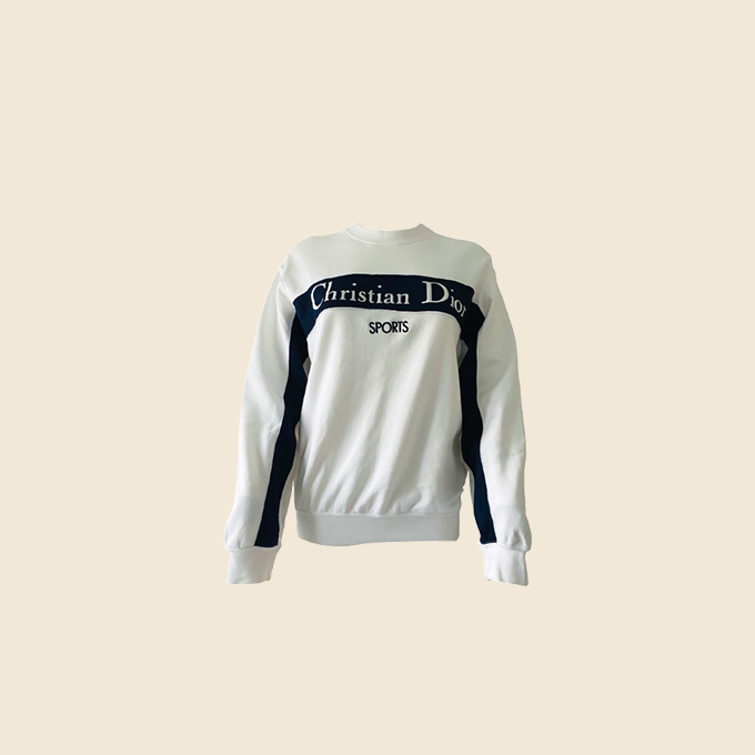 CHRISTIAN DIOR SPORTS NAVY WHITE SWEATSHIRT