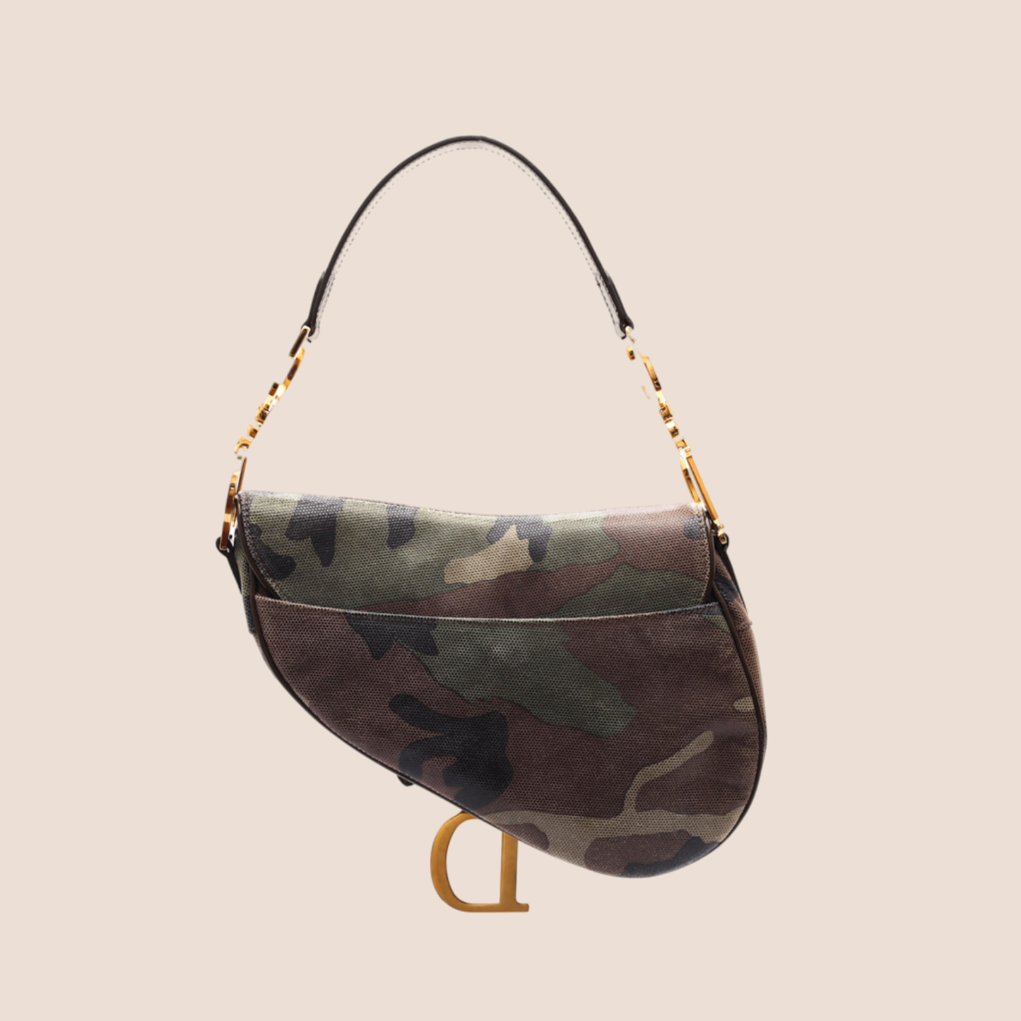 CHRISTIAN DIOR 2000 CAMOUFLAGE PRINT SADDLE BAG
