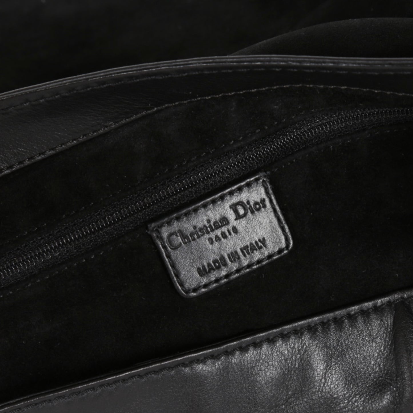 CHRISTIAN DIOR 2006 BLACK SUEDE REBELLE BAG