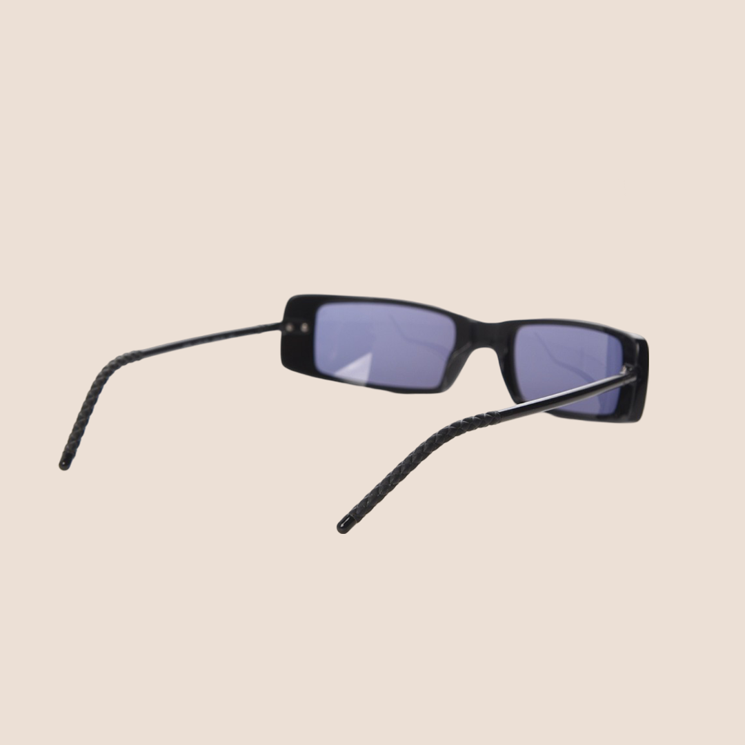 CHANEL 90s BLACK CC RECTANGLE SUNGLASSES