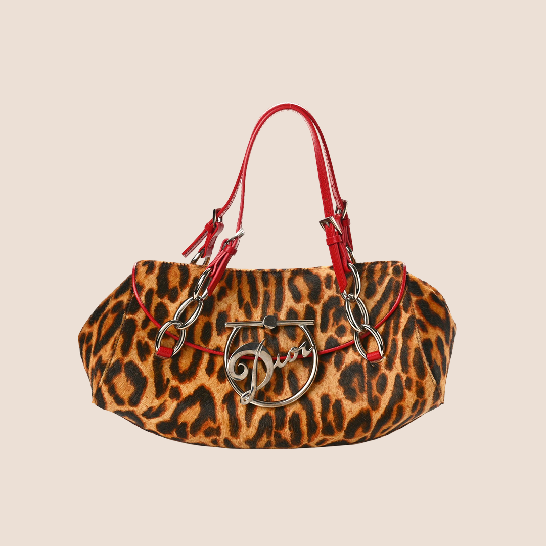 CHRISTIAN DIOR 2004 LEOPARD PRINT DIVA SHOULDER BAG – RDB