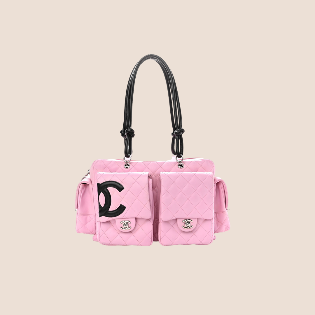 CHANEL PINK QUILTED CAMBON MULTIPOCKET REPORTER BAG – RDB CHANEL PINK QUILTED CAMBON MULTIPOCKET REPORTER BAG – RDB