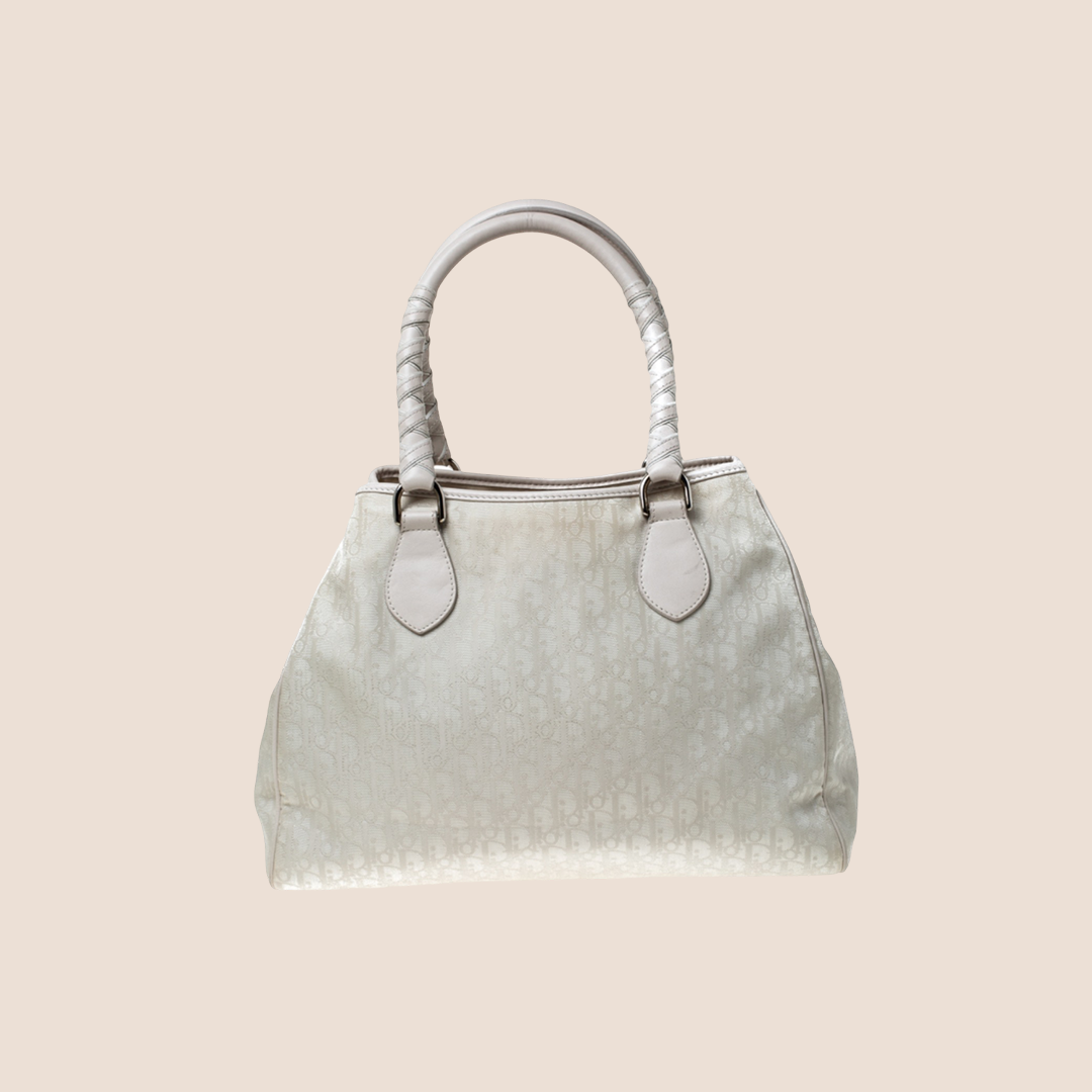 CHRISTIAN DIOR 2006 BEIGE LOVELY DIORISSIMO CHARM TOTE BAG