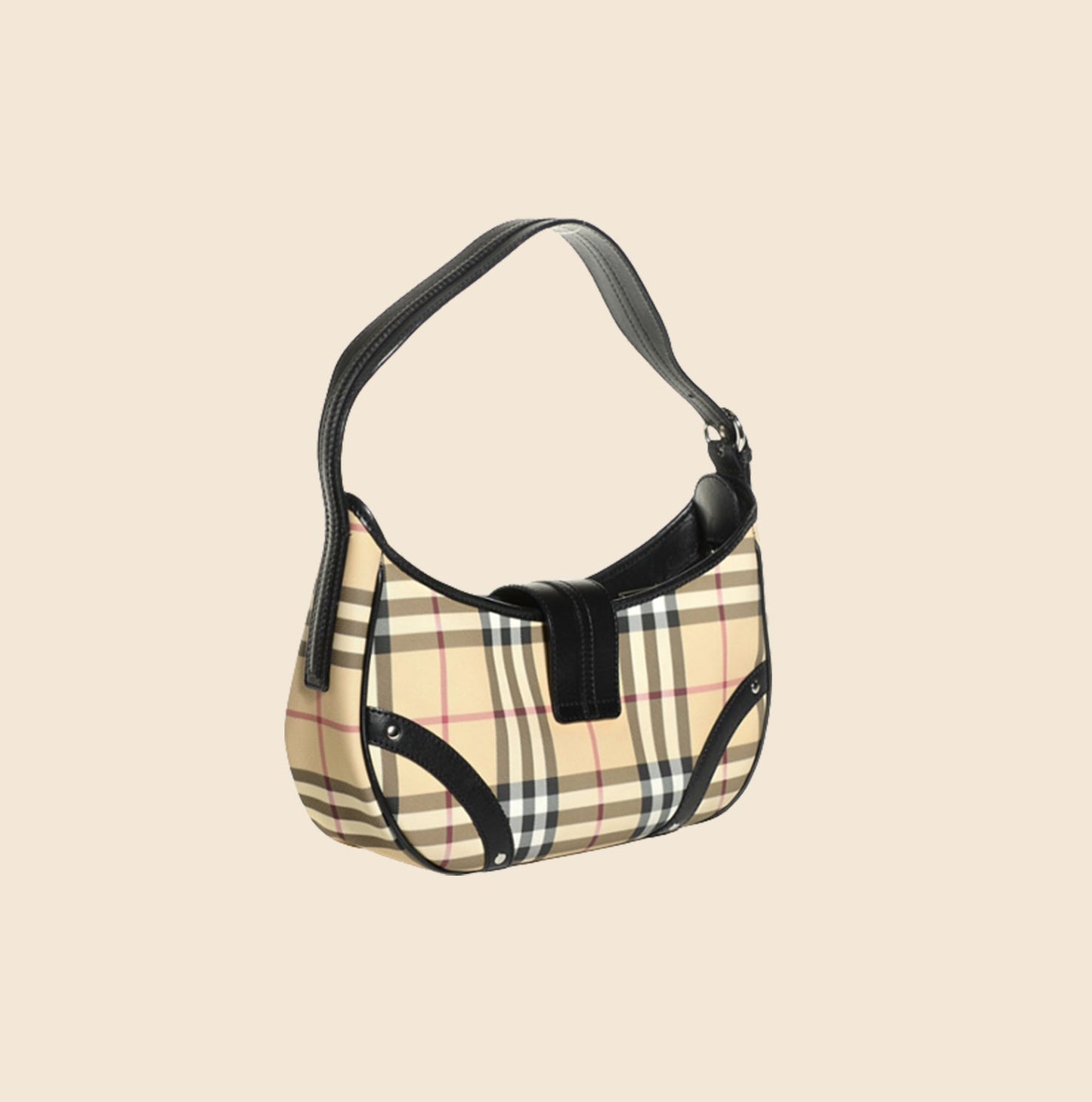 BURBERRY CHECK BUCKLE MINI SHOULDER BAG