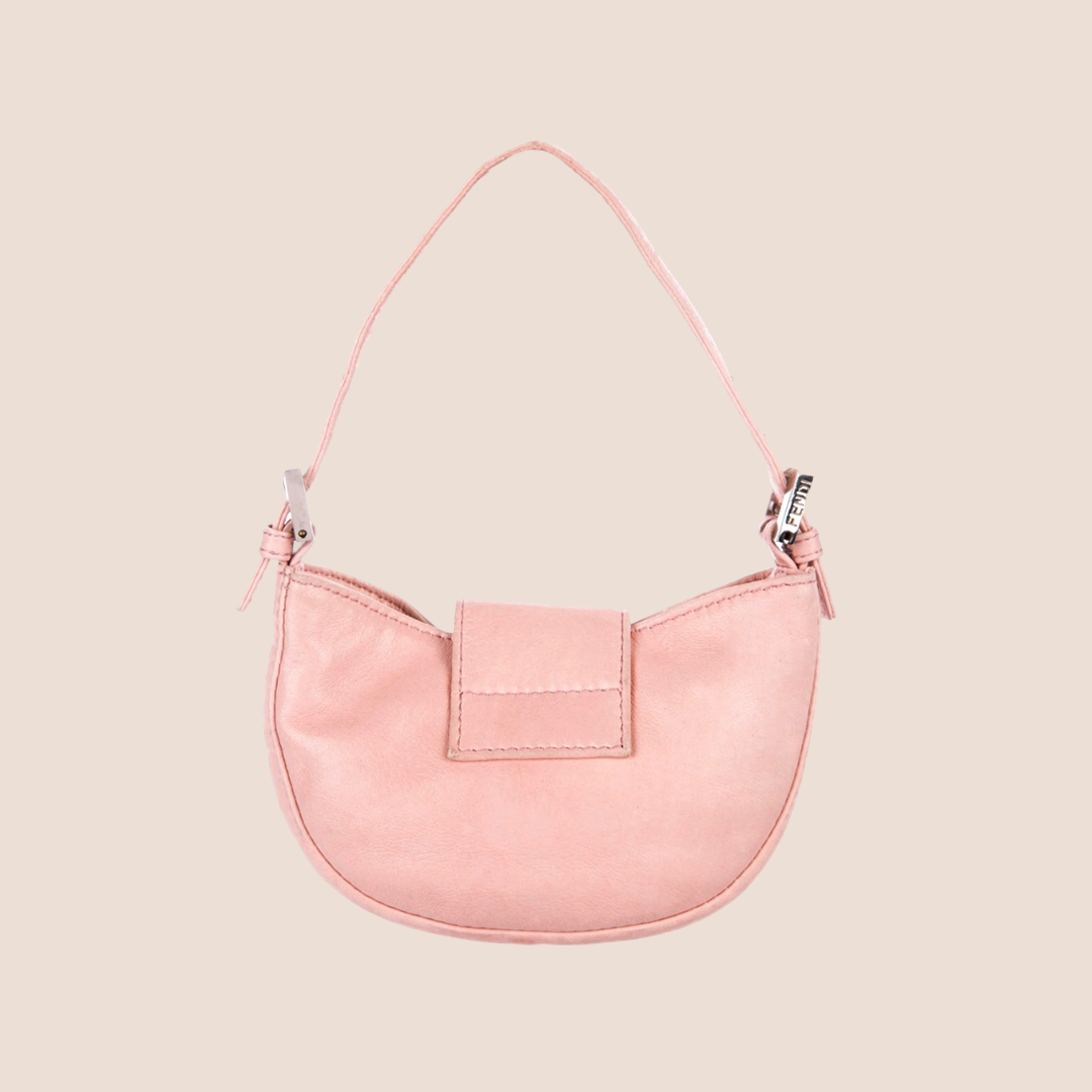 FENDI 2000 PINK MINI CROISSANT BAG
