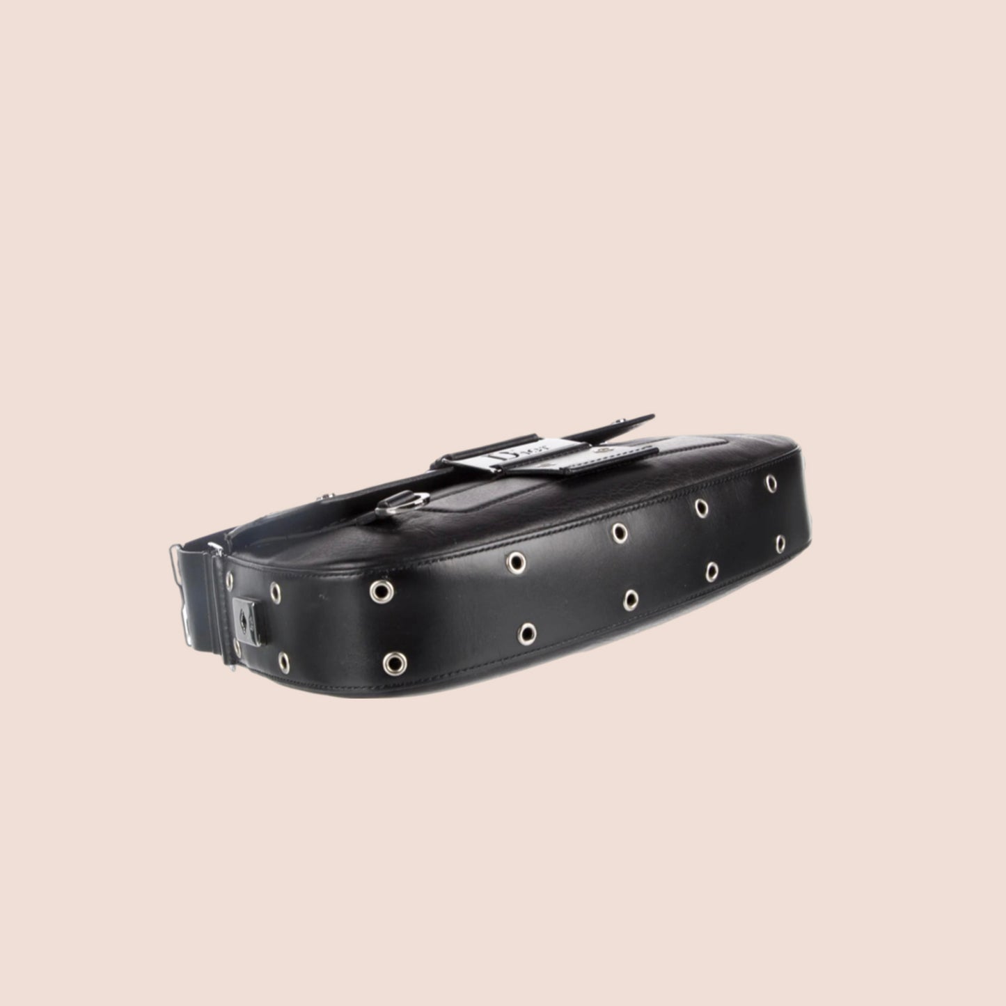 CHRISTIAN DIOR BLACK LEATHER STREET CHIC COLUMBUS BAG