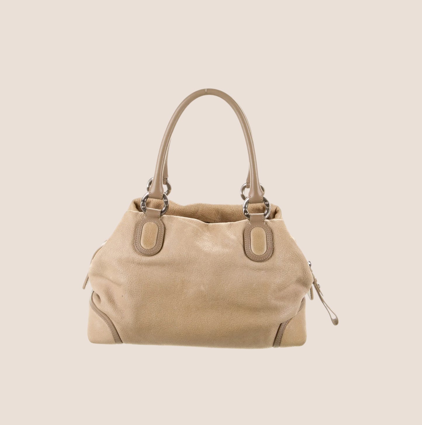 CHANEL 2010 BROWN CC CUP BOWLER BAG