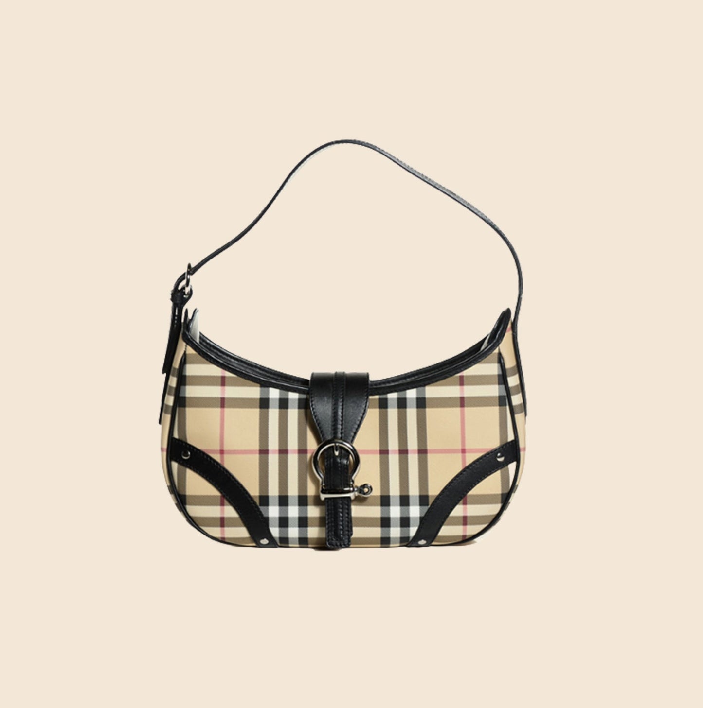 BURBERRY CHECK BUCKLE MINI SHOULDER BAG