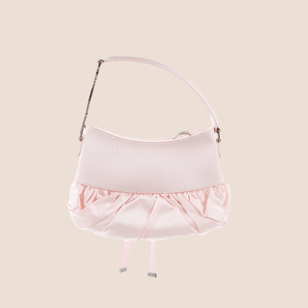CHRISTIAN DIOR 2005 PINK SATIN MINI CORSET BAG