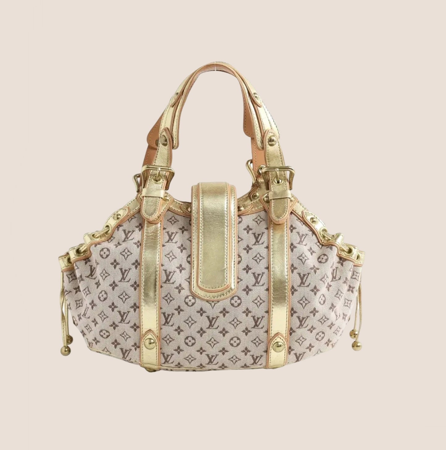 LOUIS VUITTON 2004 GOLD MONOGRAM THEDA GM BAG