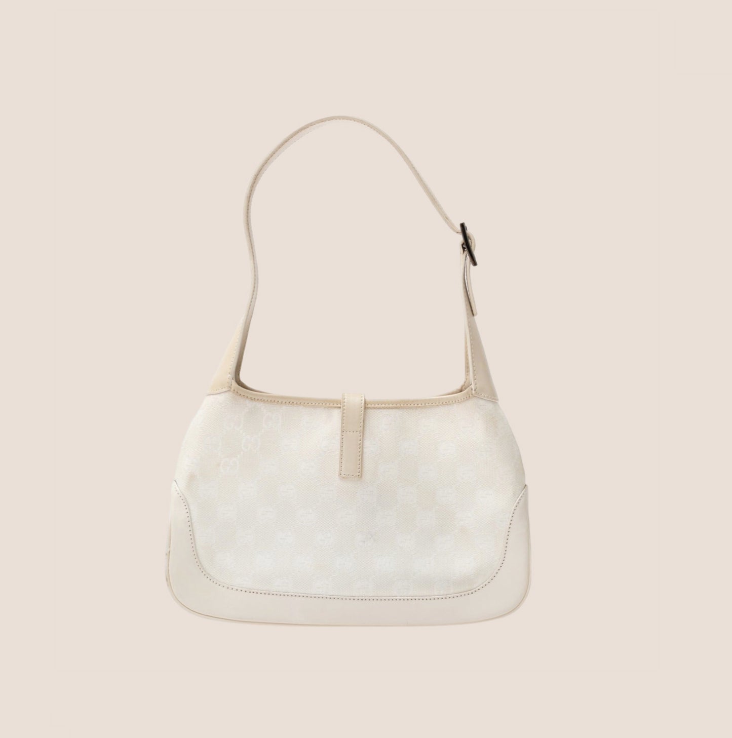 GUCCI CREAM MONOGRAM MINI JACKIE BAG