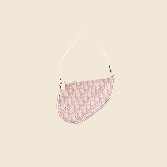CHRISTIAN DIOR PINK MINI SADDLE BAG RDB