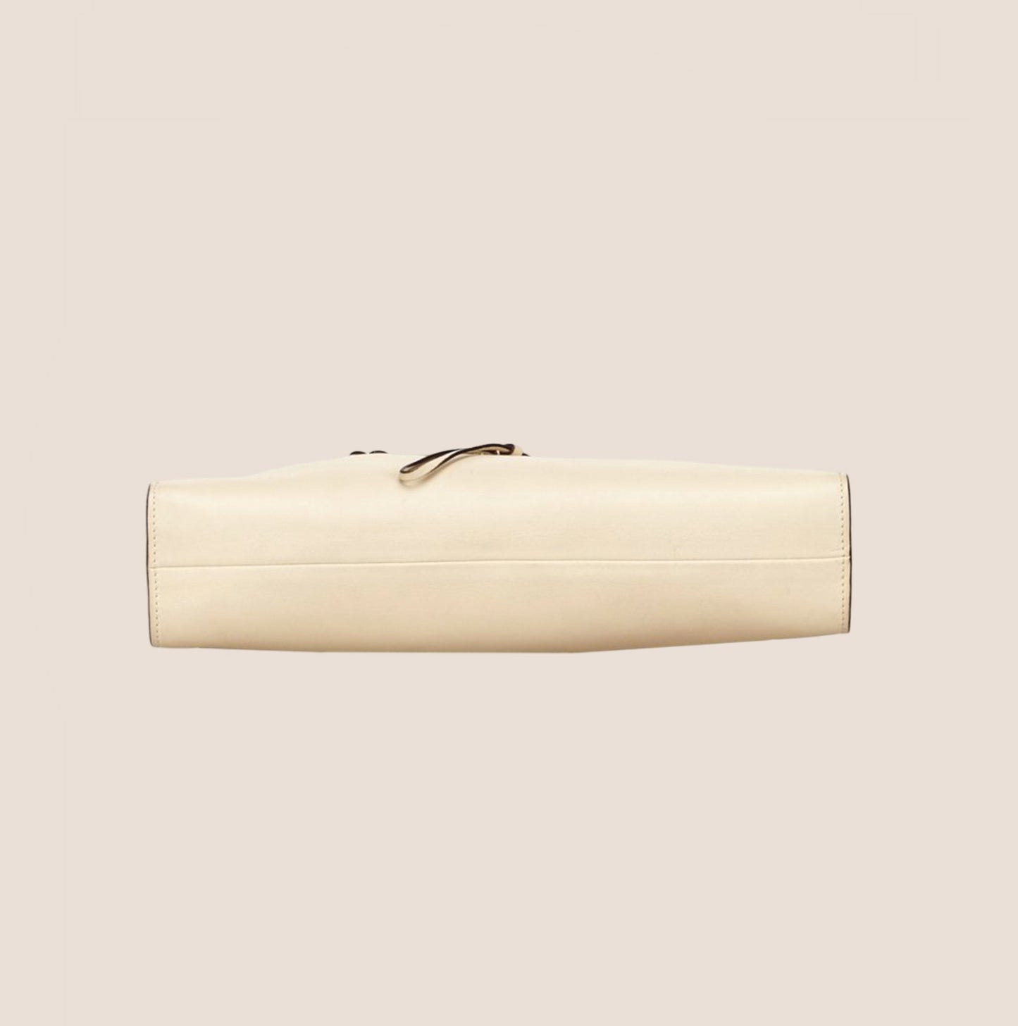 GUCCI CREAM LEATHER TWO ZIP BAMBOO BAG