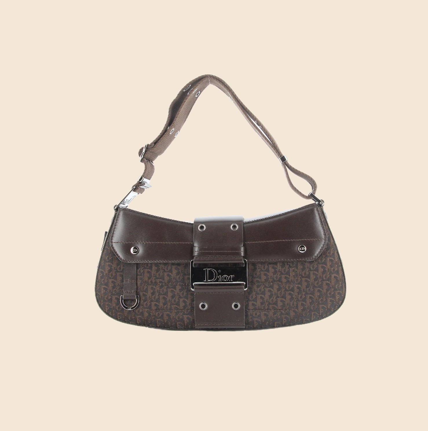 CHRISTIAN DIOR BROWN STREET CHIC COLUMBUS SHOULDER BAG – RDB