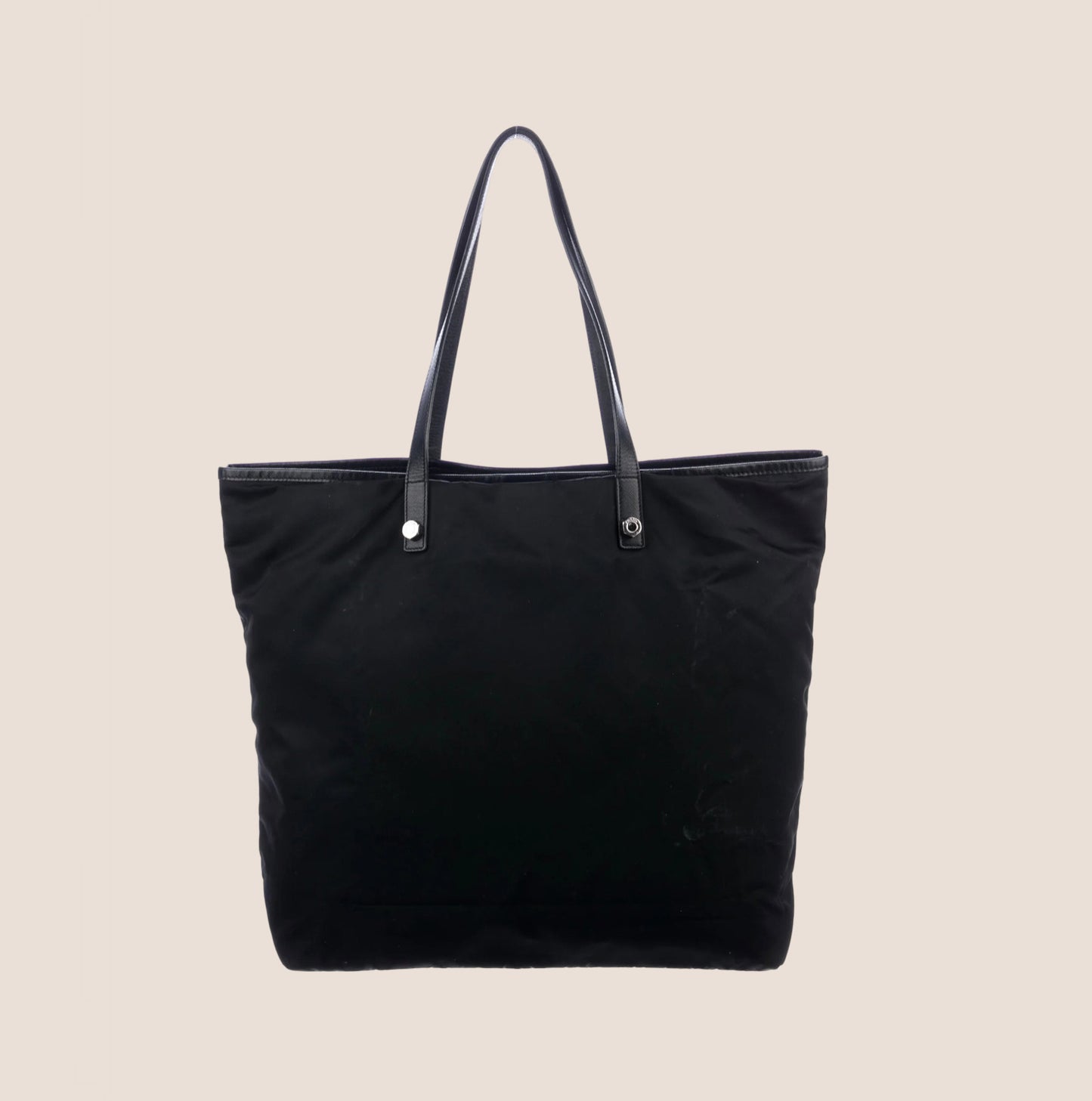 PRADA BLACK SKULL PATCH NYLON TOTE