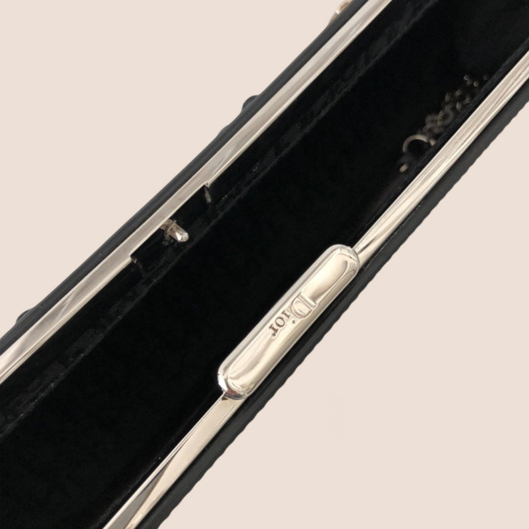 CHRISTIAN DIOR FALL 2003 BLACK BONDAGE CHAIN CLUTCH