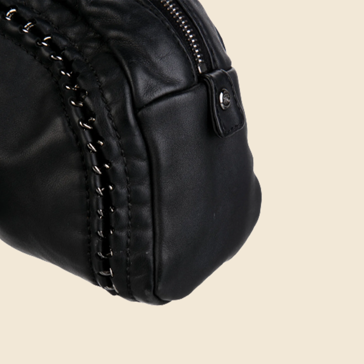 CHANEL 2006 LUXE LIGNE BLACK SMALL BOWLER BAG