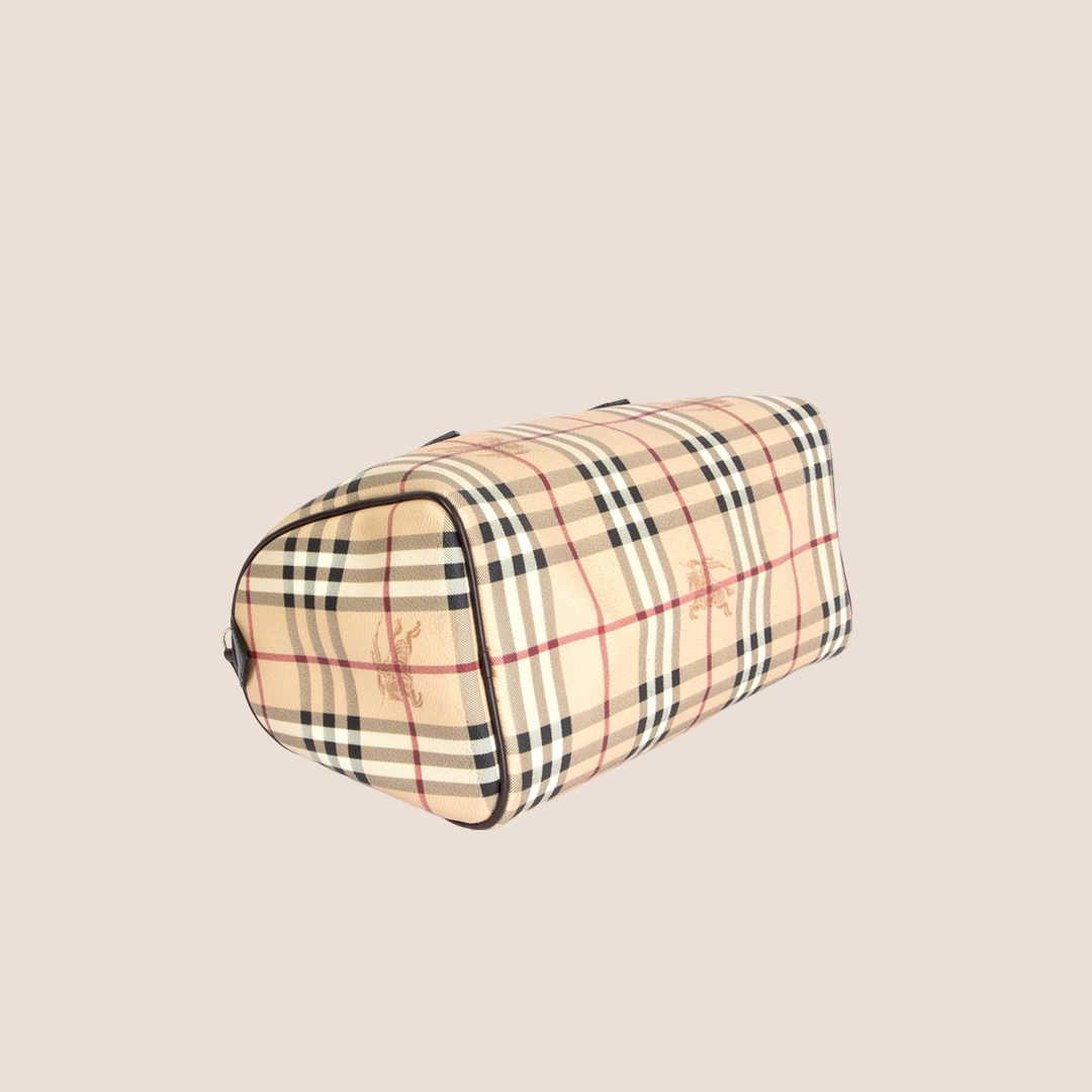 BURBERRY HAYMARKET CHECK MEDIUM BOSTON BAG