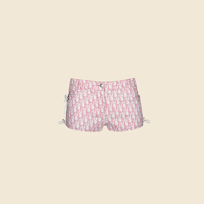 CHRISTIAN DIOR PINK DIORISSIMO GIRLY MINI SHORTS