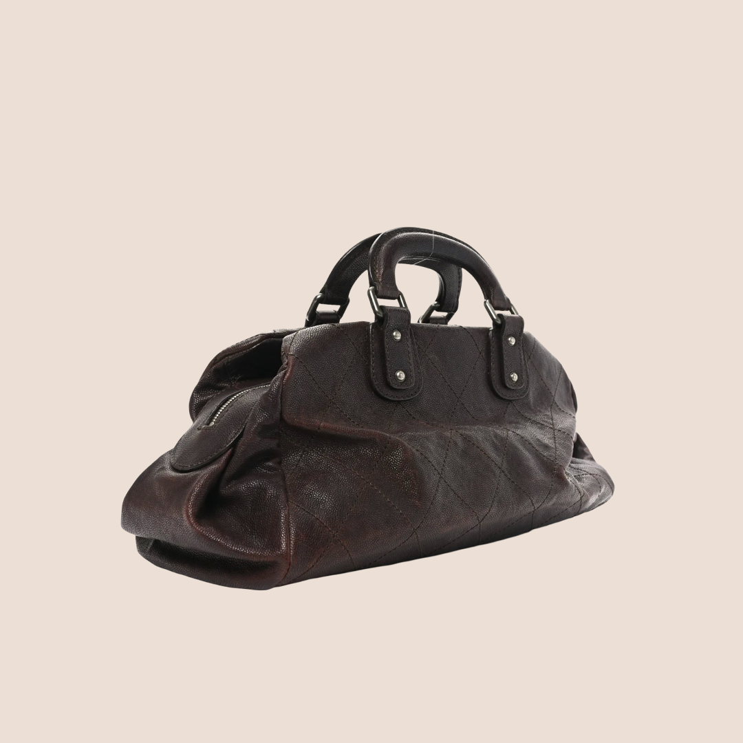 CHANEL BROWN CAVIAR LARGE OUTDOOR DETECTIVE BAG