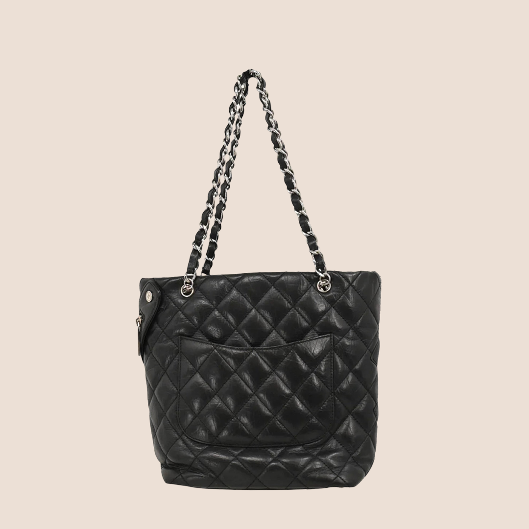 CHANEL 2005 BLACK CAMBON MINI TOTE BAG