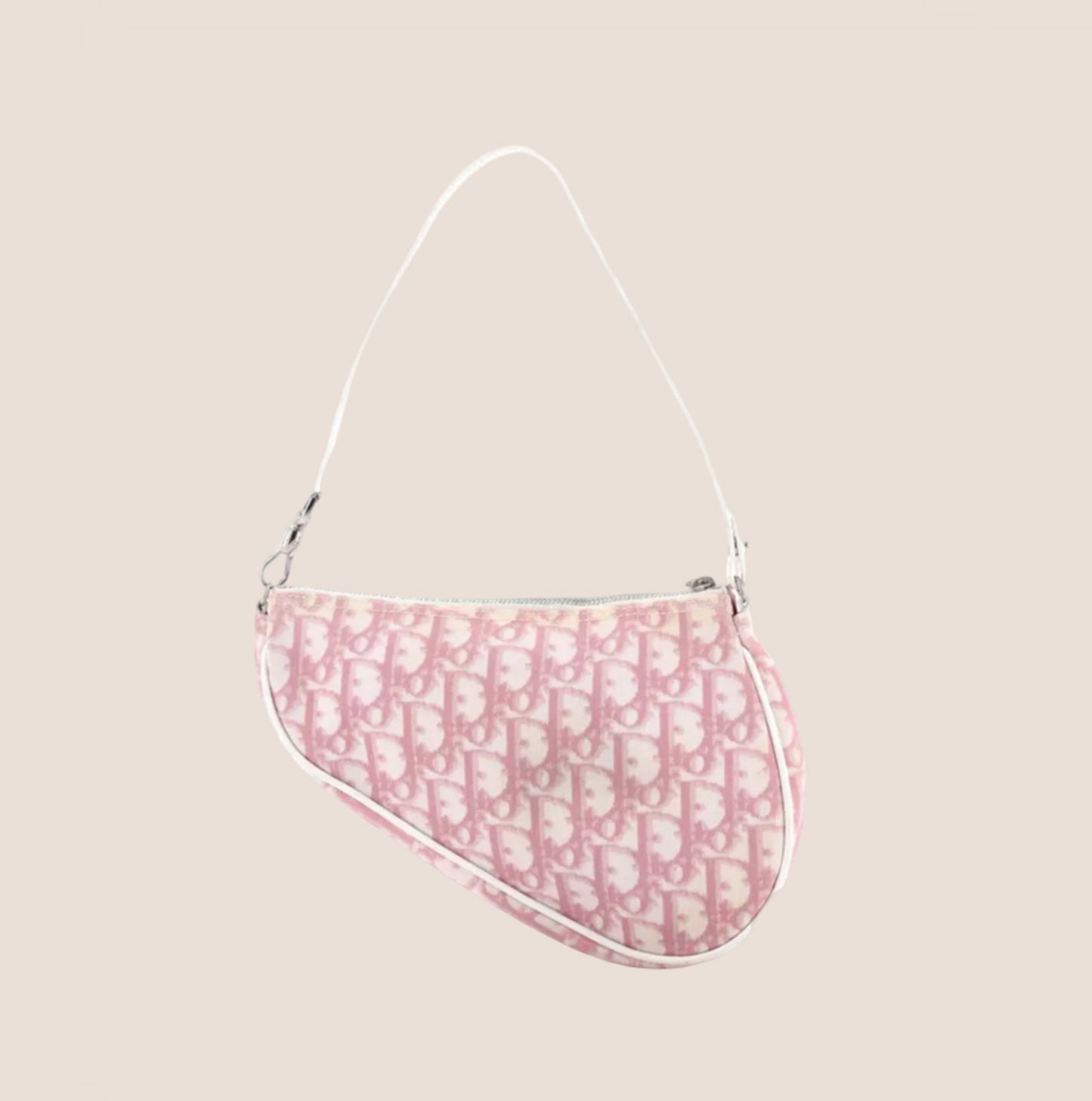 CHRISTIAN DIOR 2000 PINK TROTTER MINI SADDLE BAG