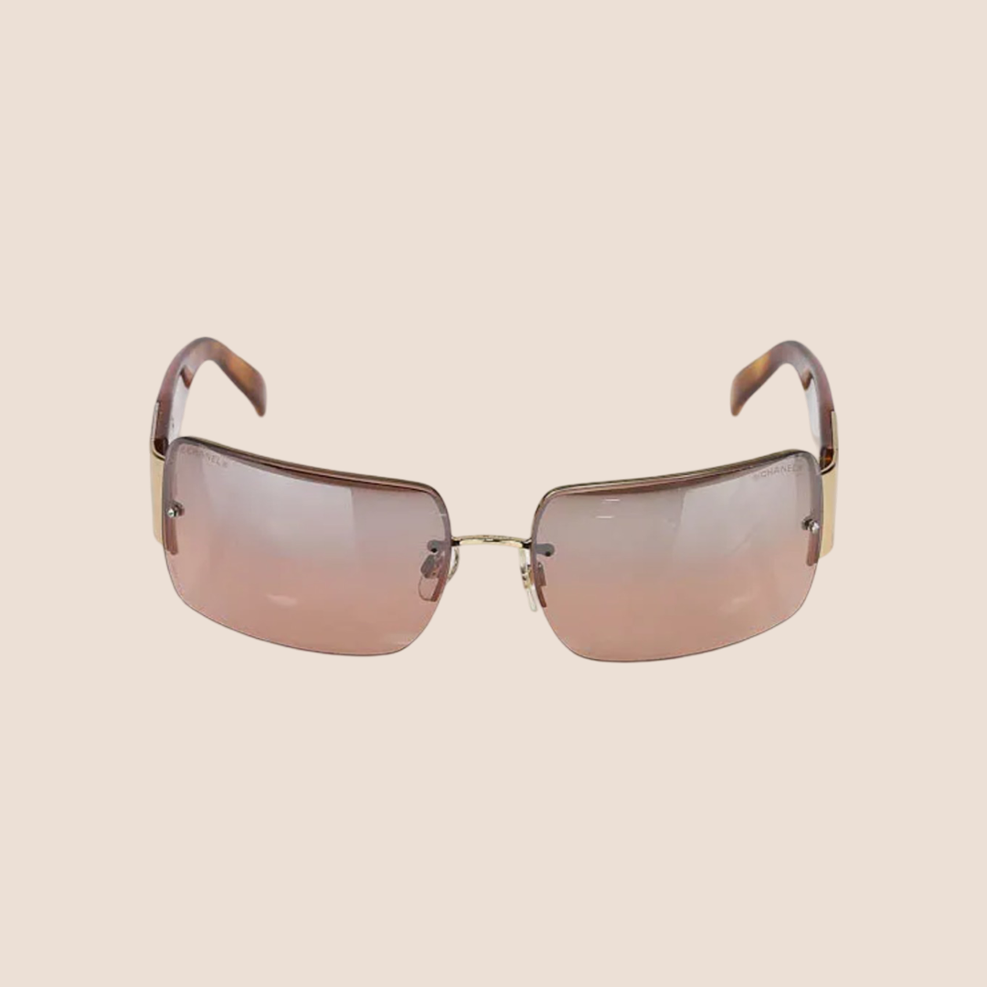 CHANEL GRADIENT BROWN SWAROVSKI CRYSTAL SUNGLASSES – RDB display picture 1