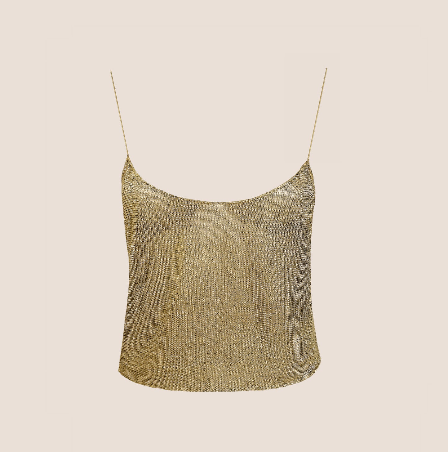 PRADA 1999 GOLD SPAGHETTI STRAP CAMISOLE TOP