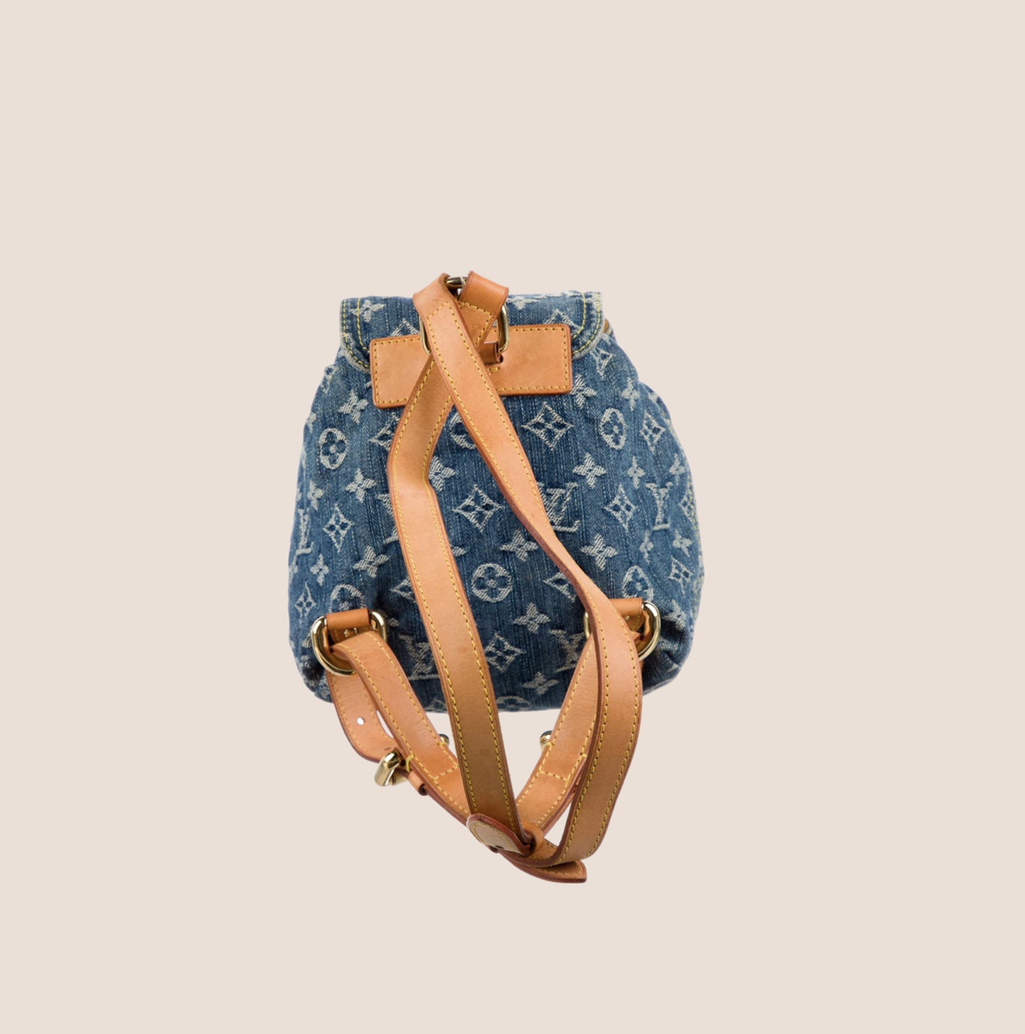 LOUIS VUITTON BLUE DENIM MONOGRAM PM BACKPACK