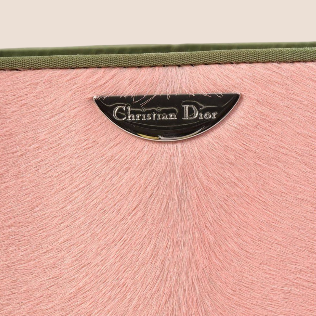 CHRISTIAN DIOR PINK PONY HAIR MASAI SHOPPER TOTE