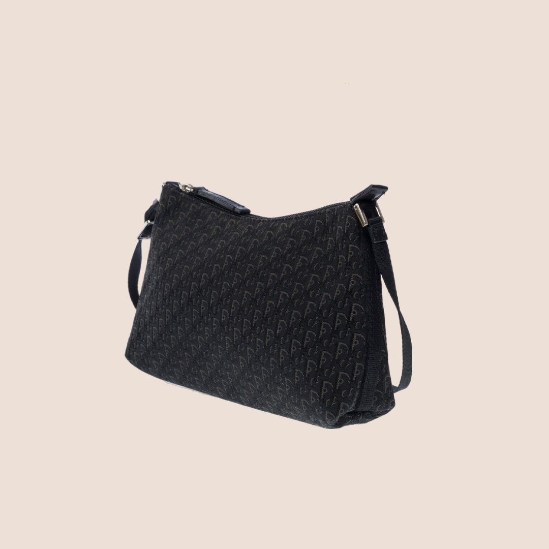 CHRISTIAN DIOR BLACK TROTTER MINI SHOULDER BAG