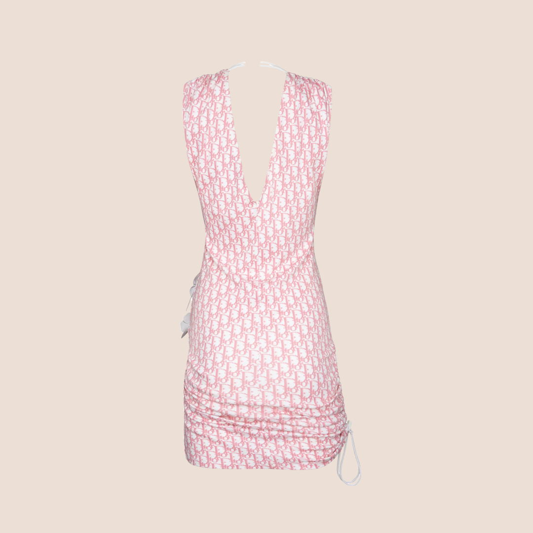 CHRISTIAN DIOR 2004 PINK DIORISSIMO GIRLY FLOWER DRESS