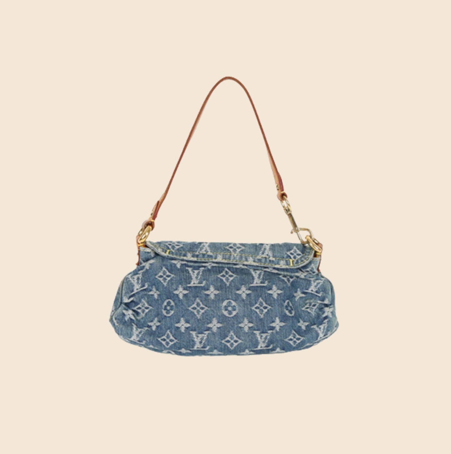 LOUIS VUITTON BLUE MONOGRAM DENIM MINI PLEATY BAG